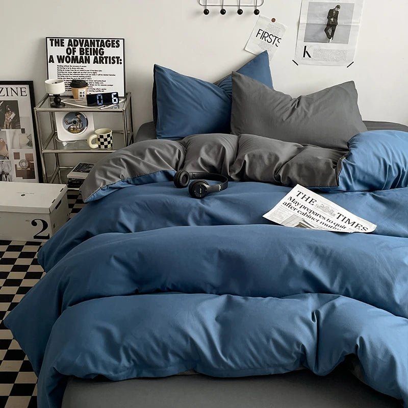 Parure de lit bicolore style japonais