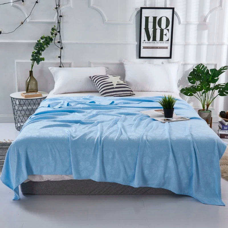 Couverture rafraîchissante d’été 100 % fibre de bambou – Douce, respirante, effet frais