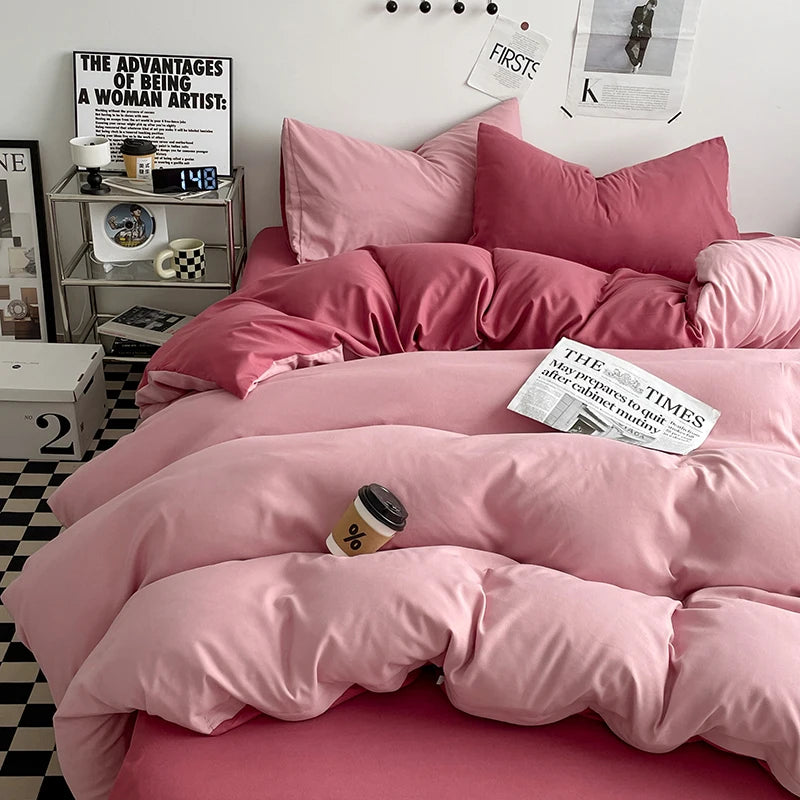 Parure de lit bicolore style japonais