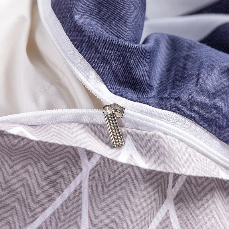 Parure de lit à motif 100 % coton – 3 pièces