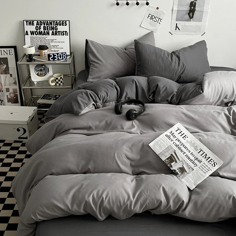 Parure de lit bicolore style japonais