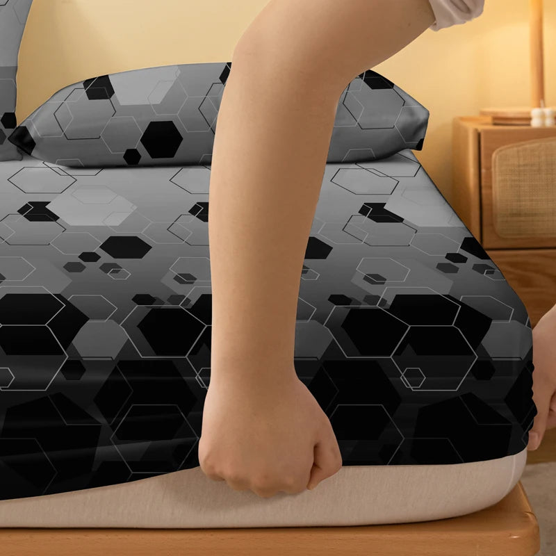 Drap-housse imprimé géométrique moderne