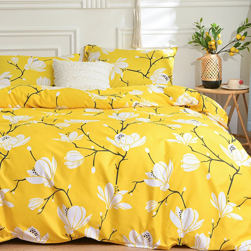 Parure de lit marbre noir 3 pièces – Housse de couette haut de gamme