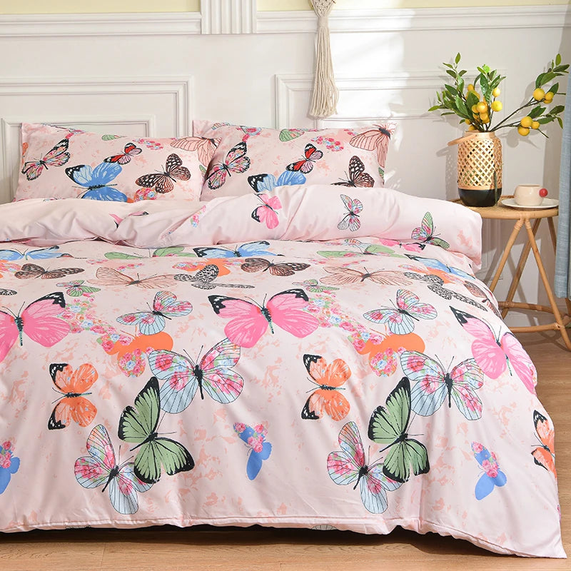 Parure de lit marbre noir 3 pièces – Housse de couette haut de gamme