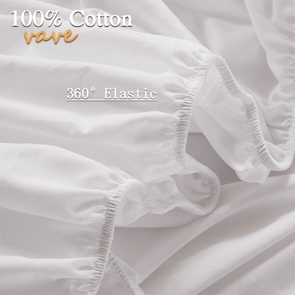 Drap-housse 100 % coton doux – bande élastique, matelas 2 à 26 cm