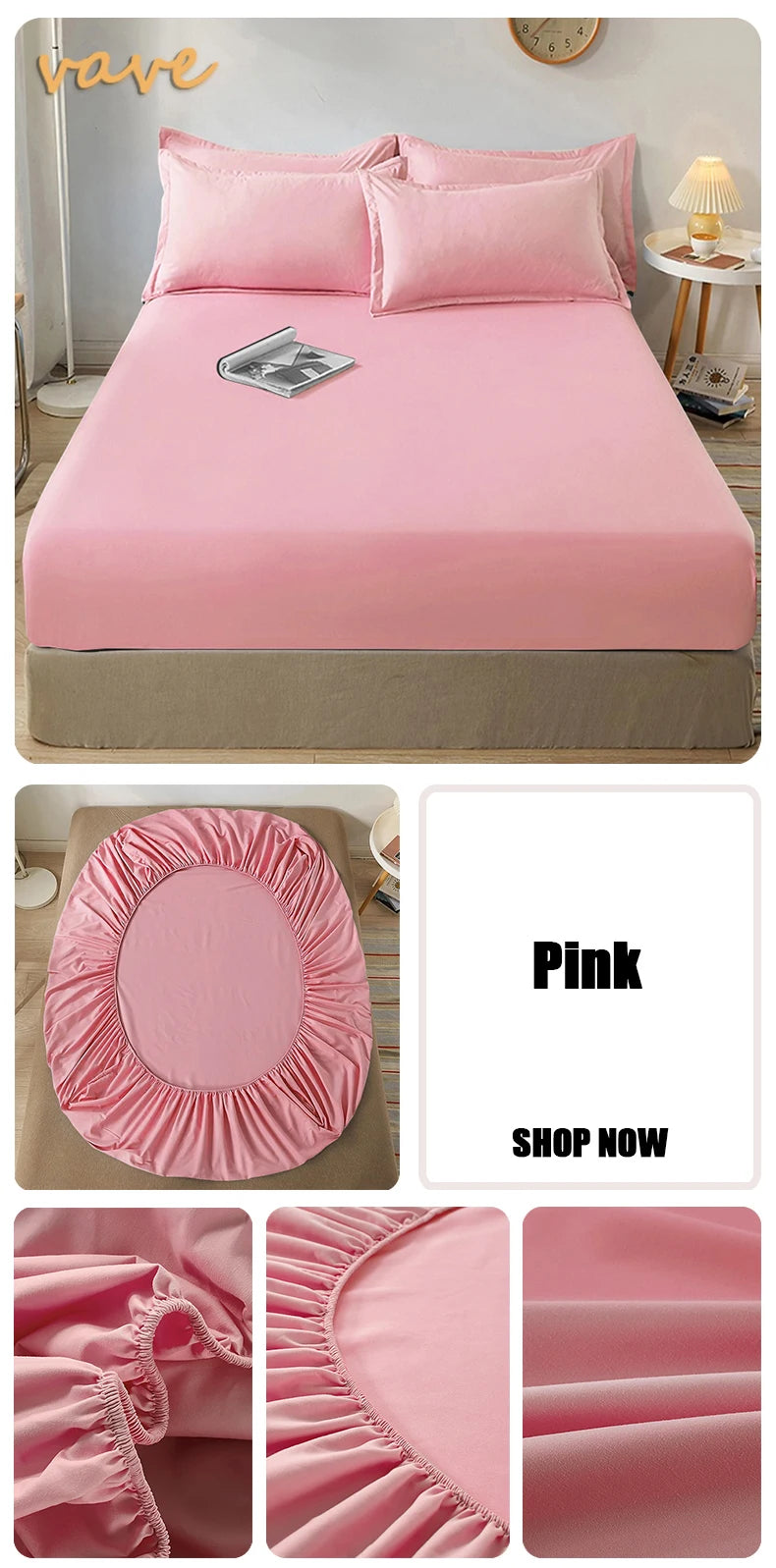 Drap-housse 100 % coton doux – bande élastique, matelas 2 à 26 cm