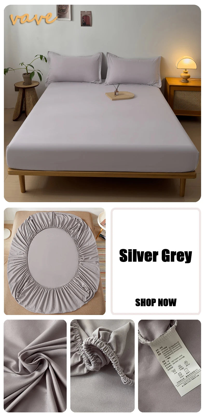 Drap-housse 100 % coton doux – bande élastique, matelas 2 à 26 cm